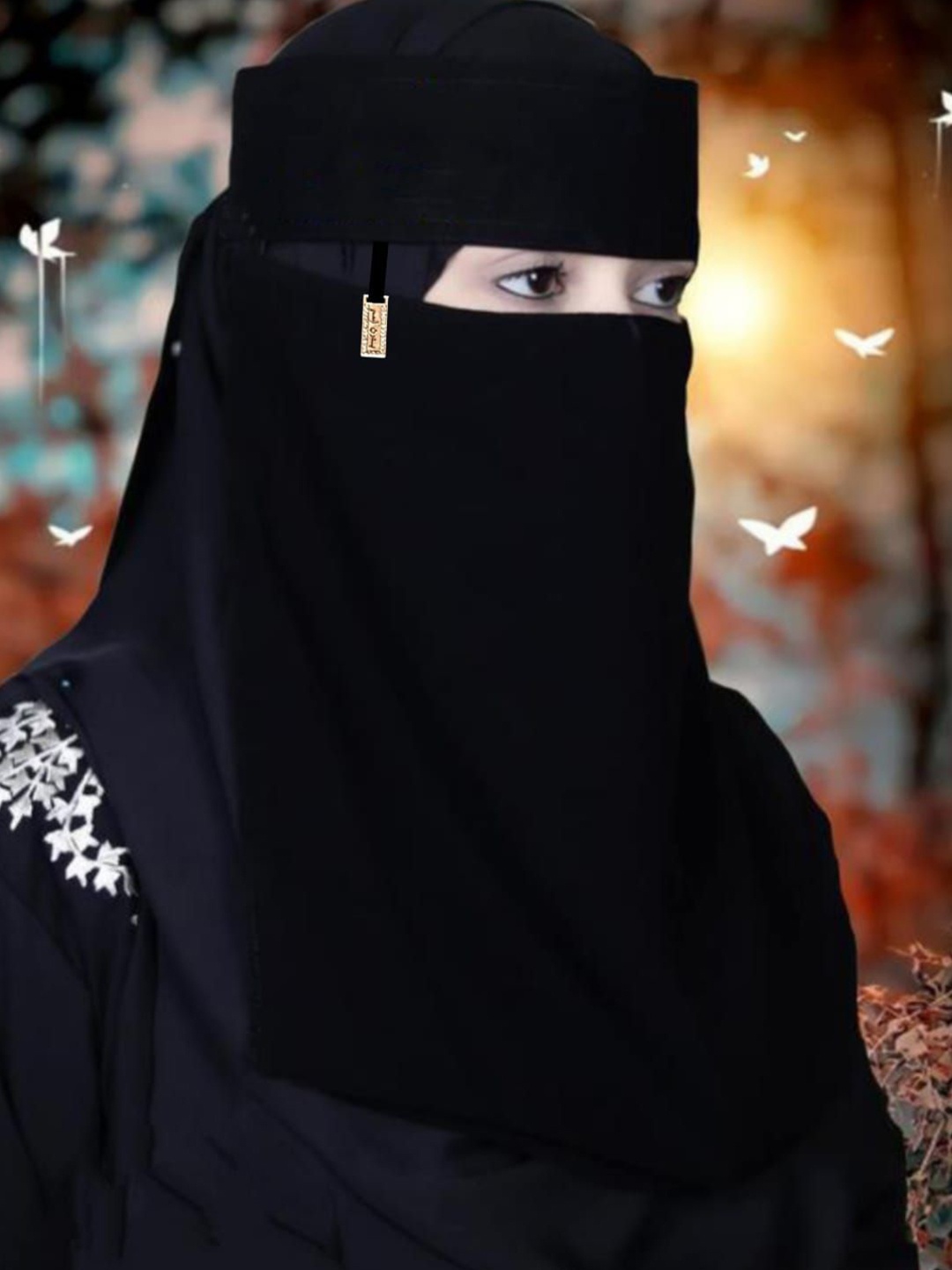 

Dhyeyu Pendal Hijab With Nose Piece, Black