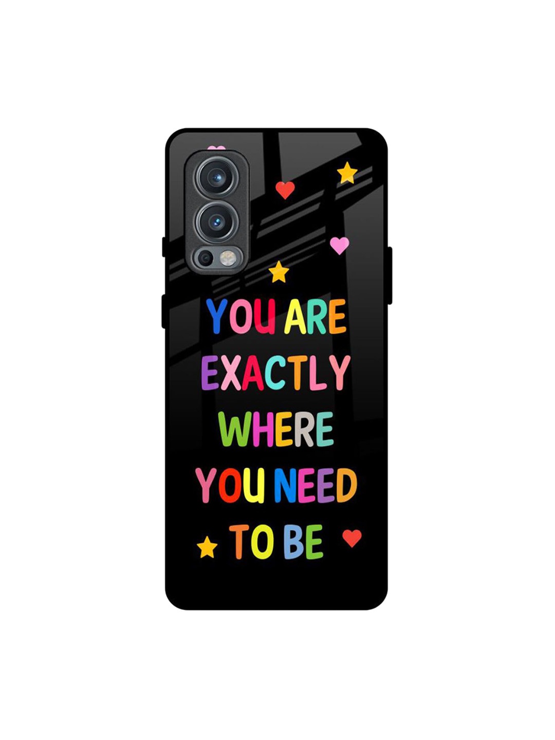 

QRIOH Magical Words Printed Oneplus Nord 2 Back Case, Black