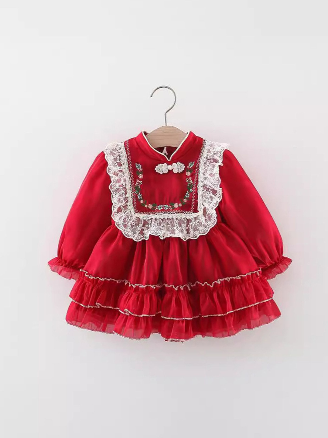 

LULU & SKY Girls Fit & Flare Dress, Red