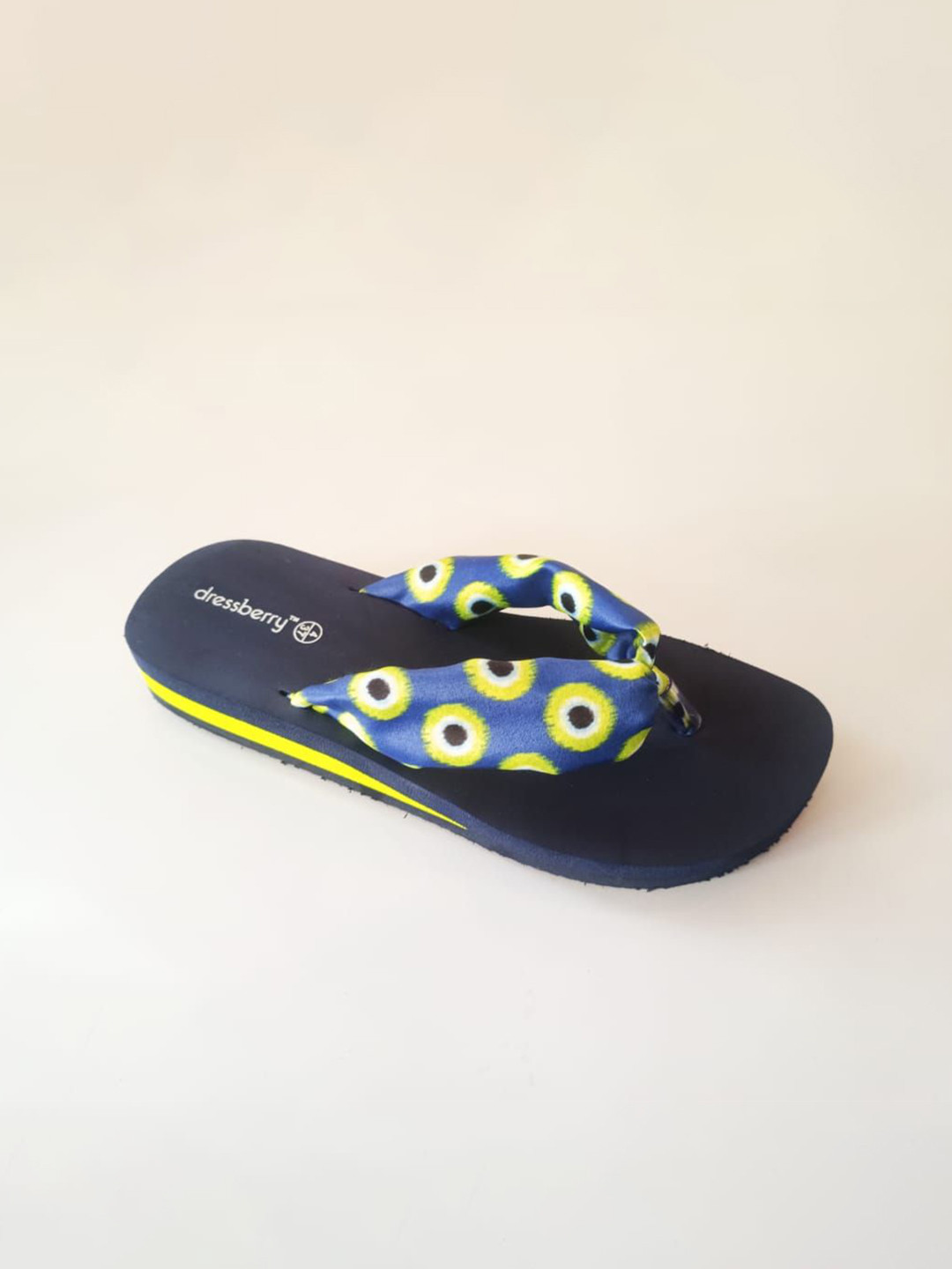 

DressBerry Printed One Toe Flats, Blue