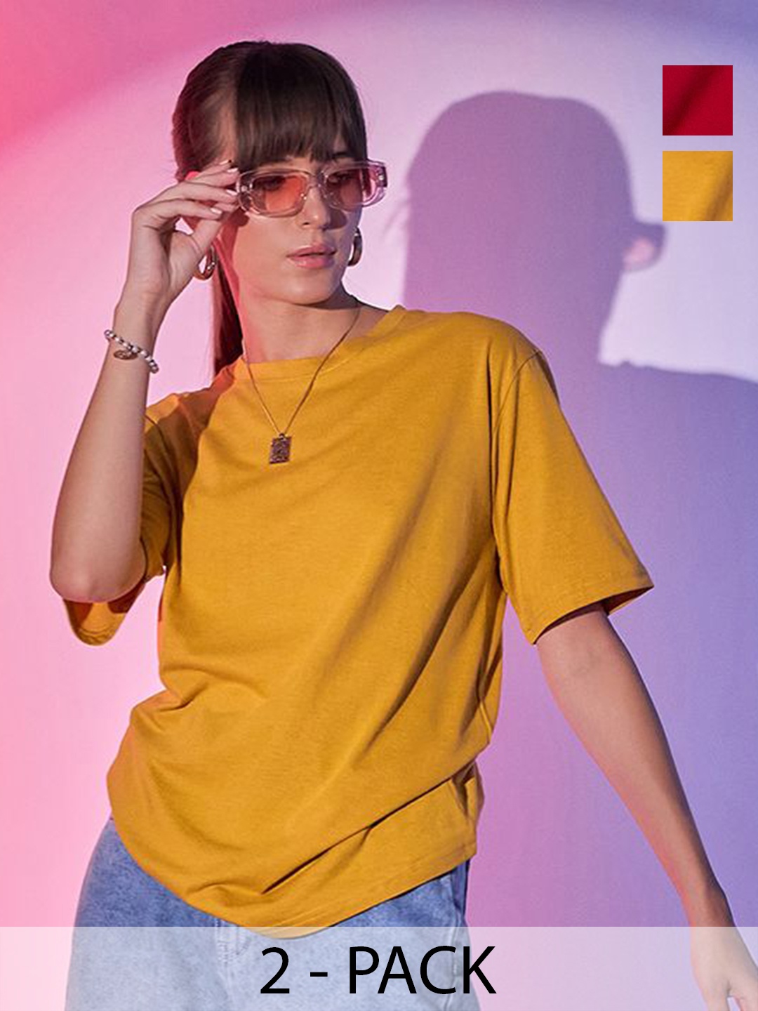 

DIMPY GARMENTS Women 2 Pockets T-shirt, Mustard