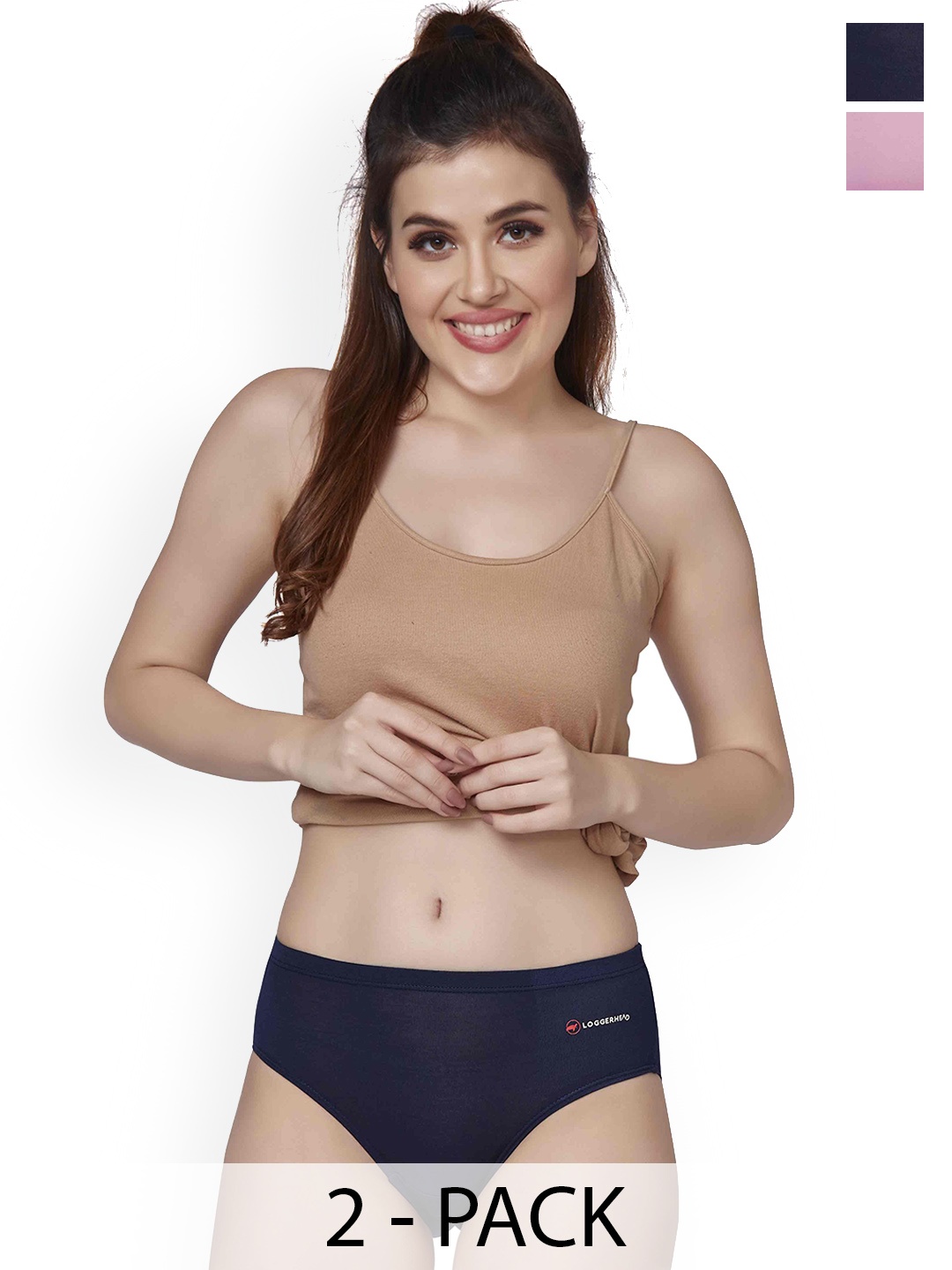 

LOGGERHEAD Pack Of 2 Hipster Briefs LHMH013-Pink-NavyBlue