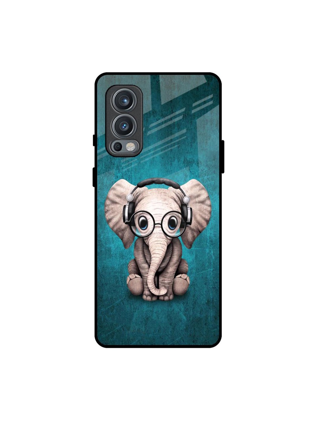 

QRIOH Adorable Baby Elephant Printed Oneplus Nord 2 Back Case, Blue
