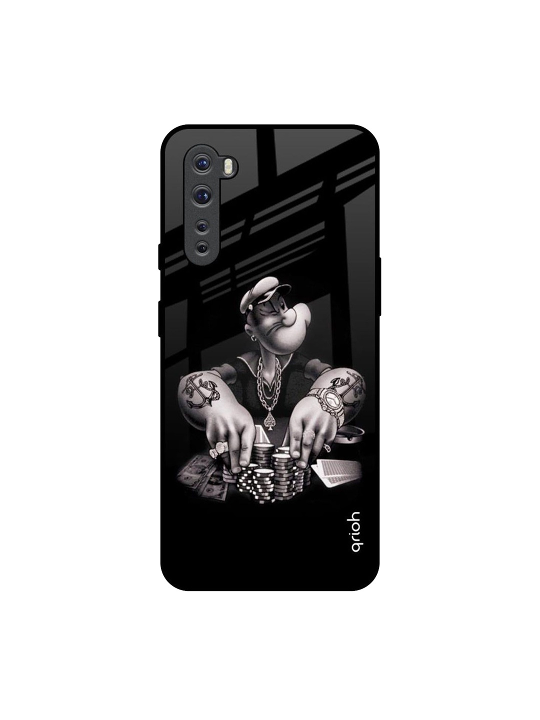 

QRIOH Gambling Problem Printed OnePlus Nord Back Case, Black