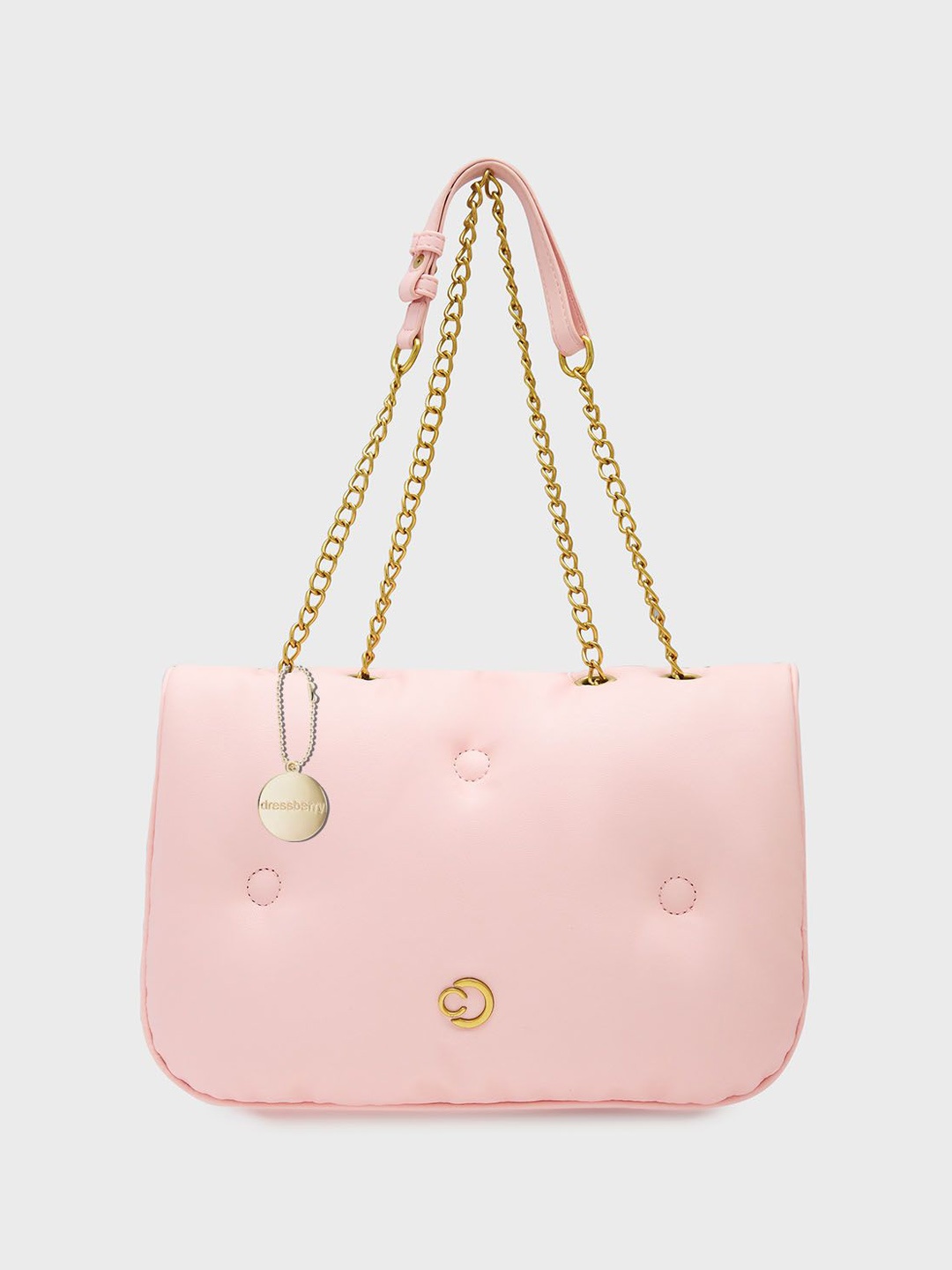 

DressBerry X CAPRESE Shopper Sling Bag with Quilted, Pink