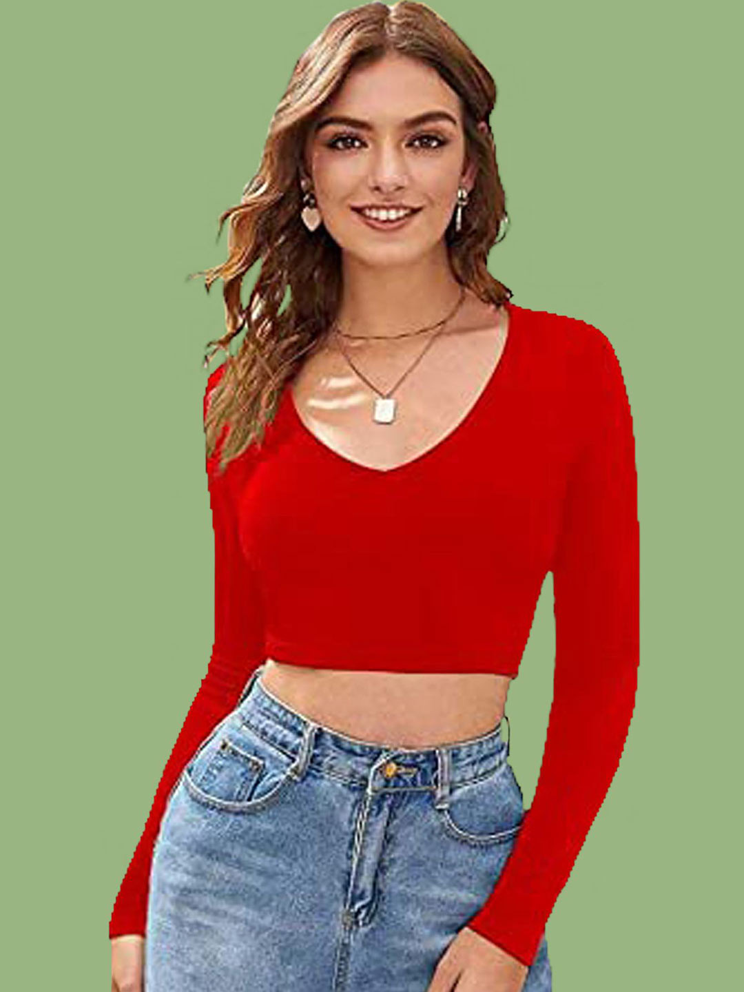 

Dream Beauty Fashion Crop Top, Red