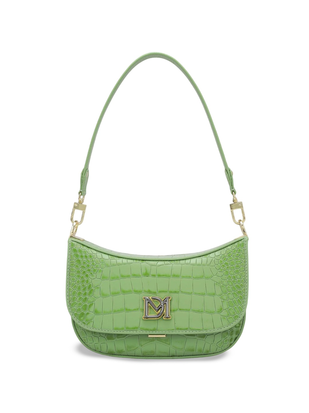 

Da Milano Leather Half Moon Shoulder Bag with Quilted, Green