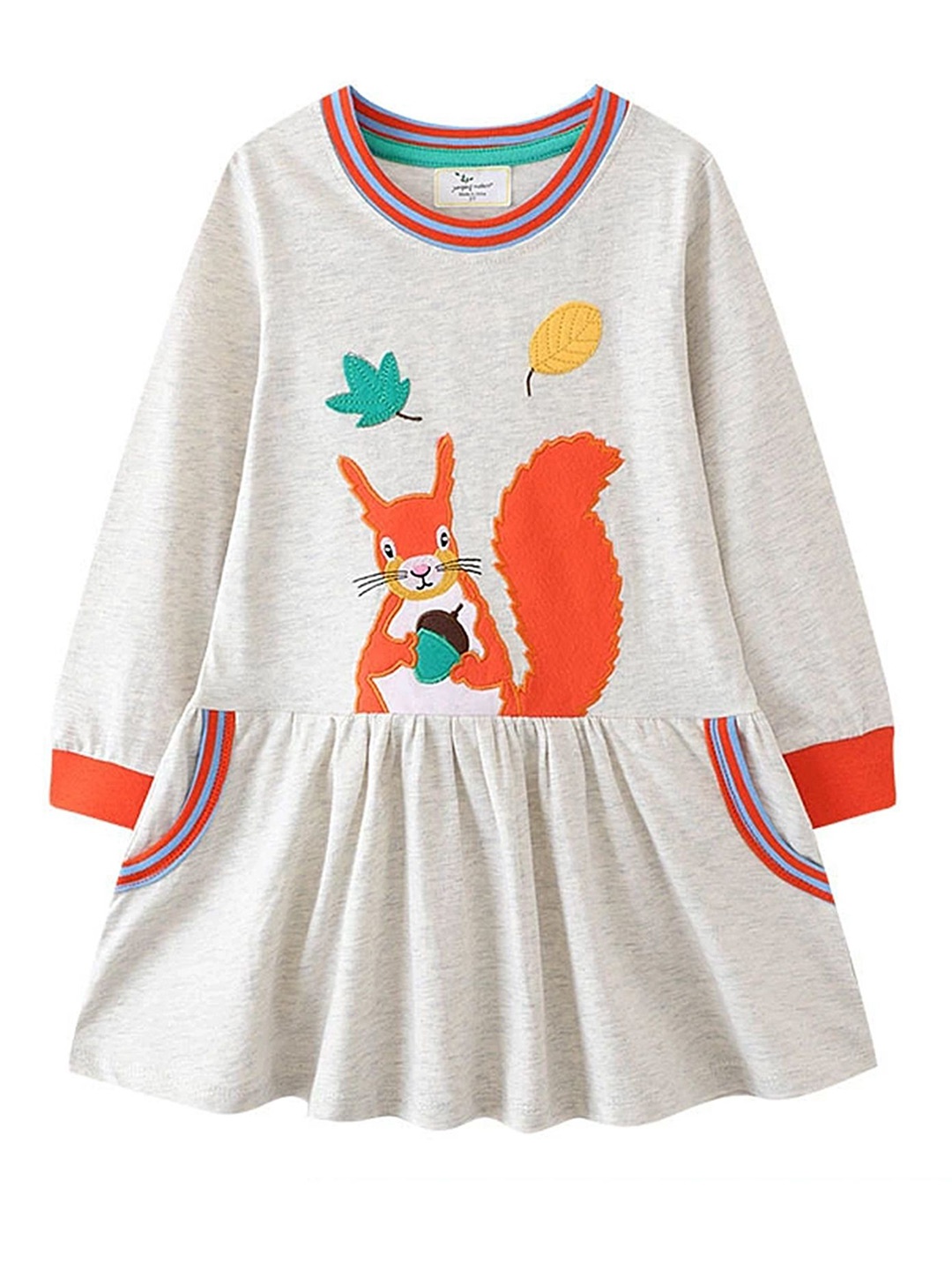 

LULU & SKY Girls Printed Nightdress, Grey