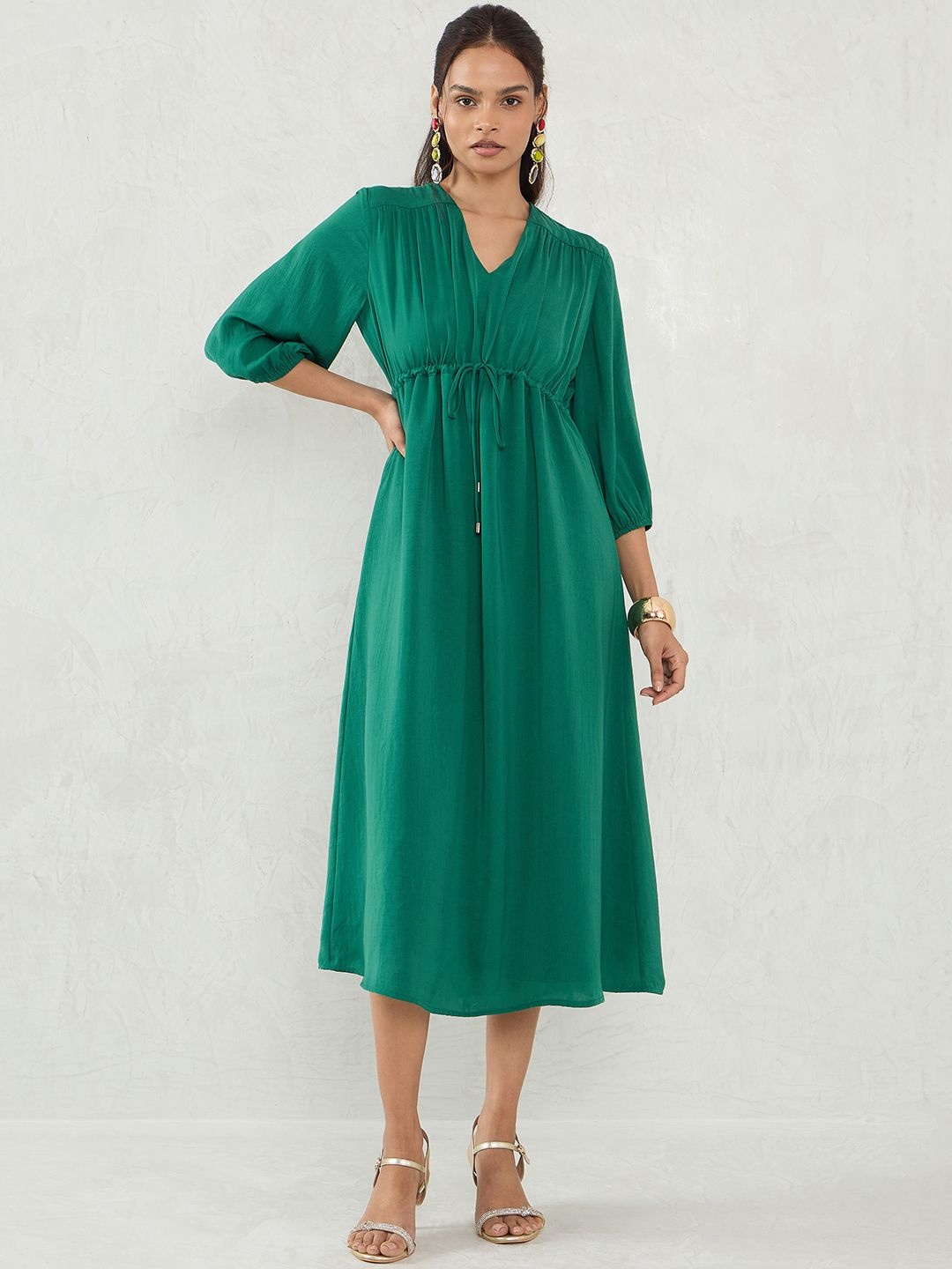 

FEMMELLA A-Line Midi Dress, Green