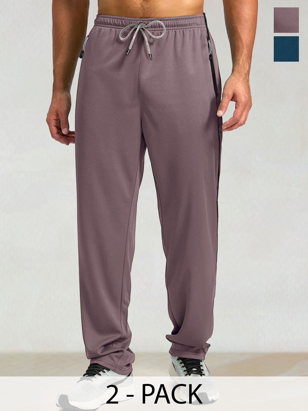 

Moda Rapido Pack Of 2 Mid Rise TrackPants, Blue