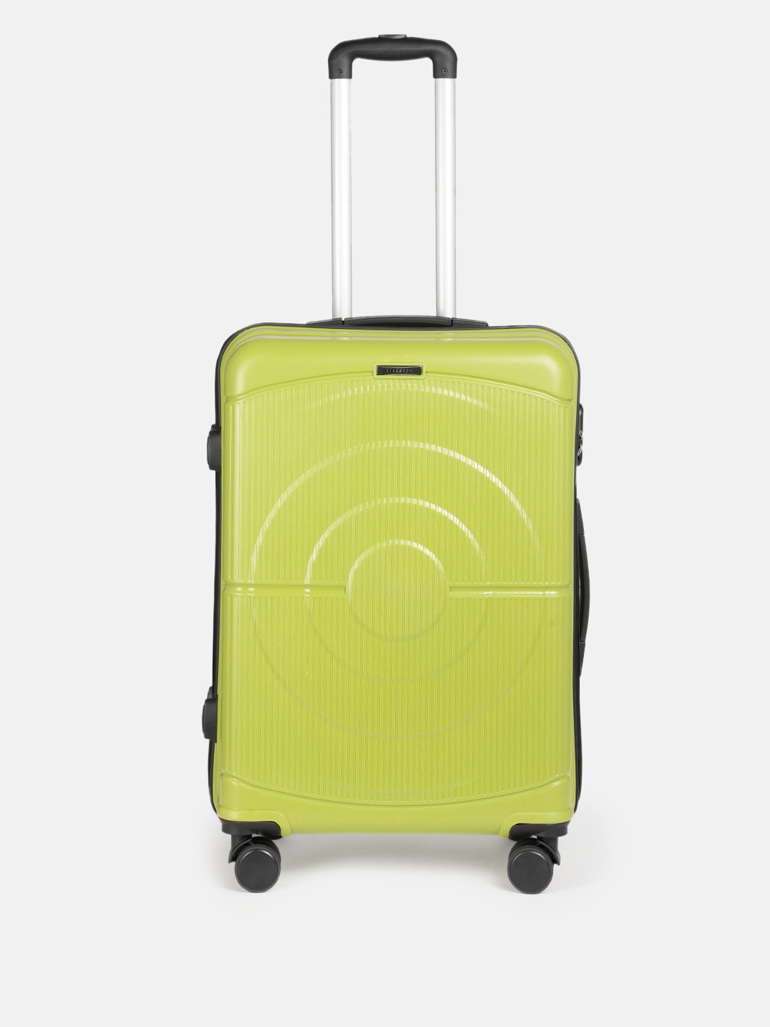 

Teakwood Leathers Concentrix 360-Degree Rotation Medium Size Trolley Bag - 57L, Lime green