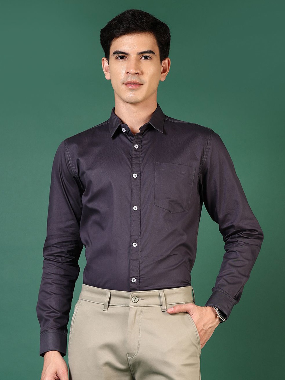 

V-Mart Men Opaque Casual Shirt, Grey