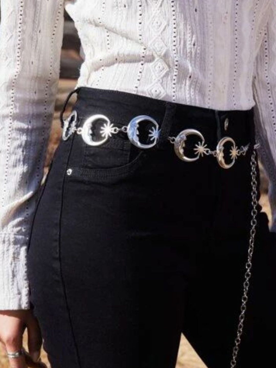 

NOTHING ORDINARY Women Embellished Belt, Silver