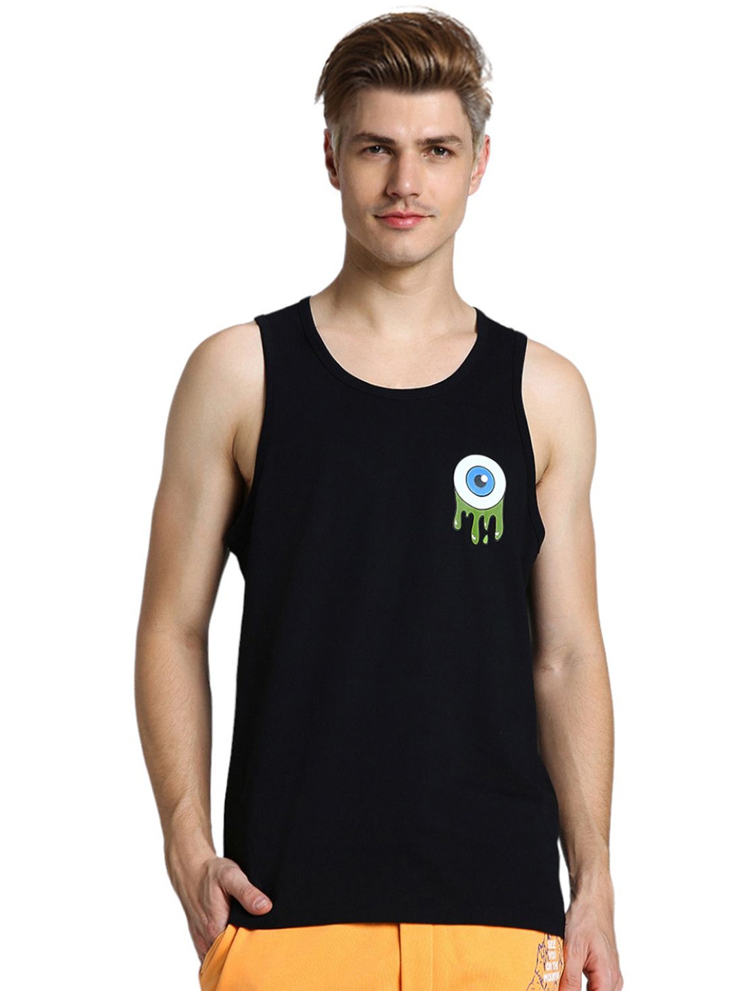 

VEIRDO Black Eye Printed Gym Vest VDVMTW03000060