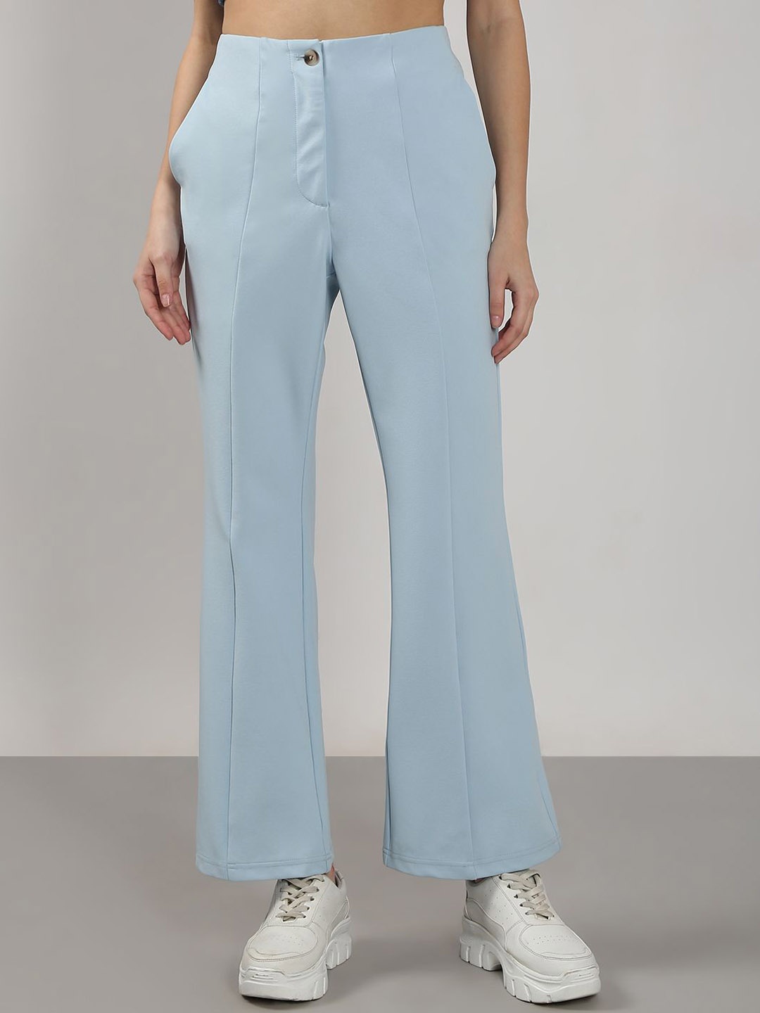 

Vero Moda Women Flared High-Rise Trousers, Blue