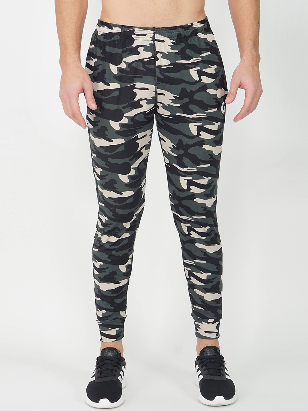 

GOTO Men Printed Mid Rise Track Pants, Khaki