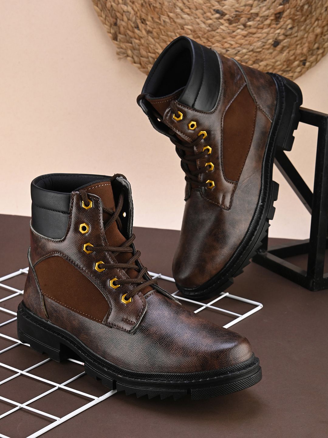 

Killer Men Round Toe Regular Boots, Brown