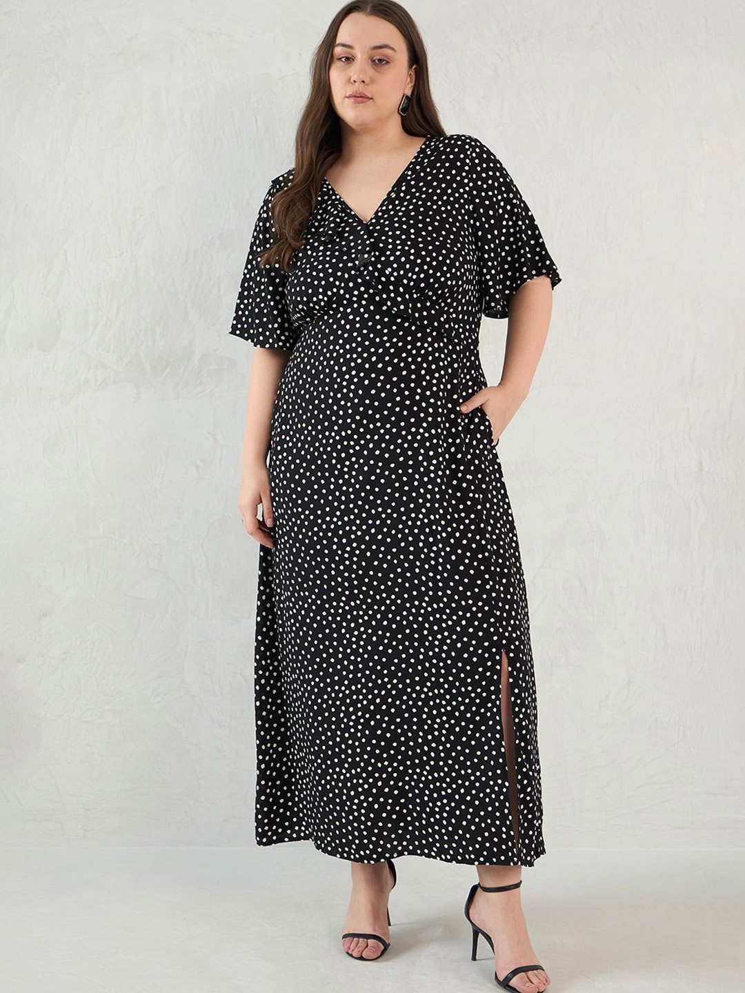 

FEMMELLA Floral Print Maxi Dress, Black
