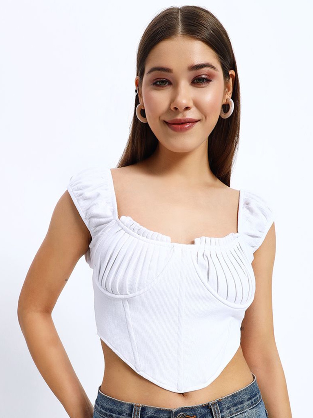 

Sugercandy Crop Top, White