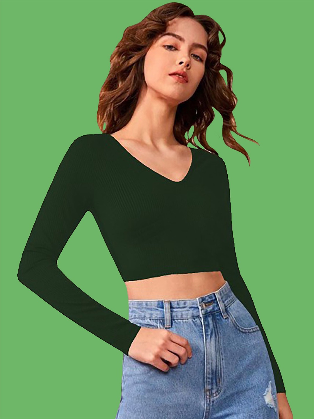 

Dream Beauty Fashion Crop Top, Green