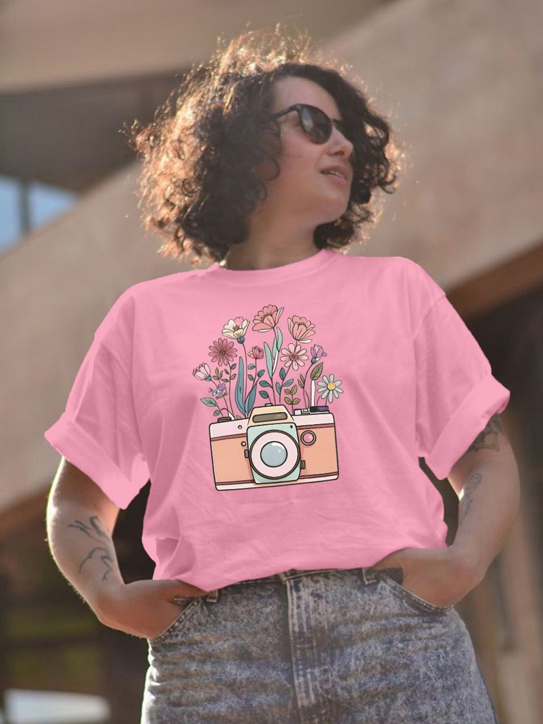 

Moda Rapido Women Printed T-shirt, Pink