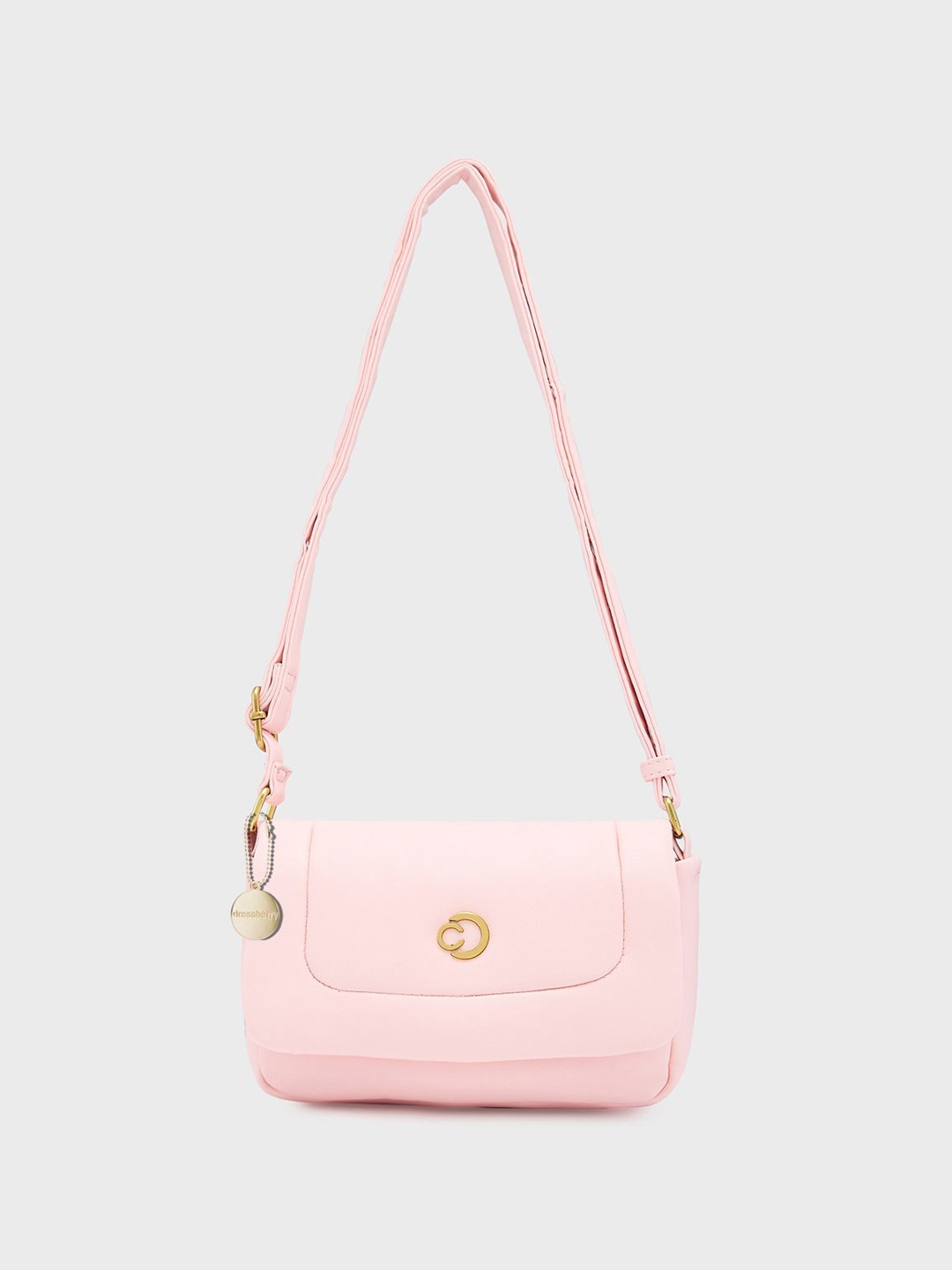 

DressBerry X CAPRESE Structured Sling Bag with Tasselled, Pink