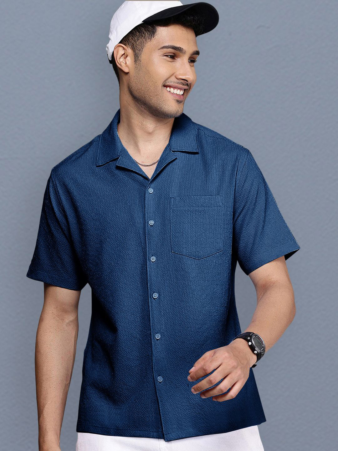 

Moda Rapido Men Standard Opaque Casual Shirt, Teal