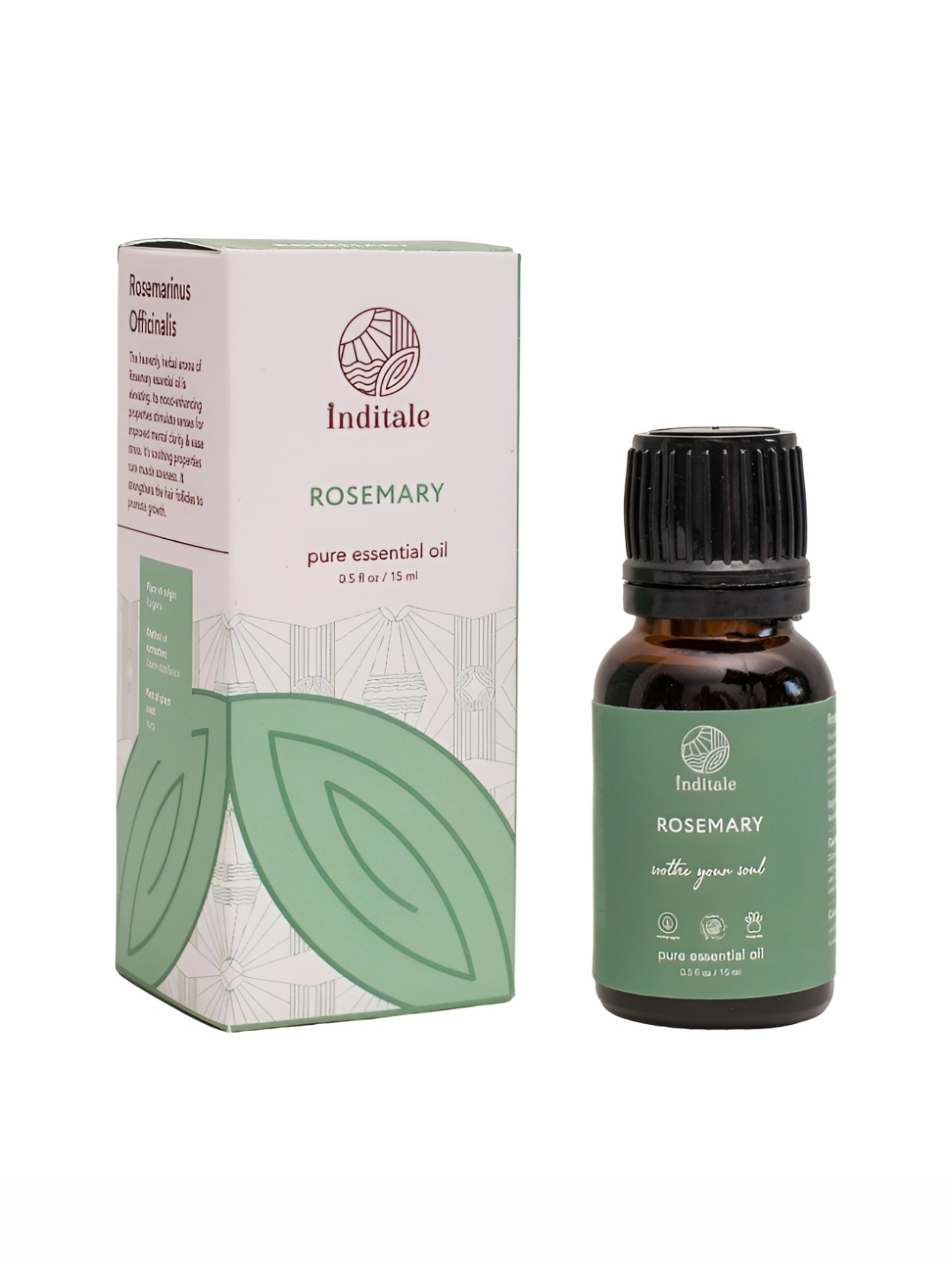 

Inditale Rosemary Essential Oil For Hair & Skin - 15 ml, Green