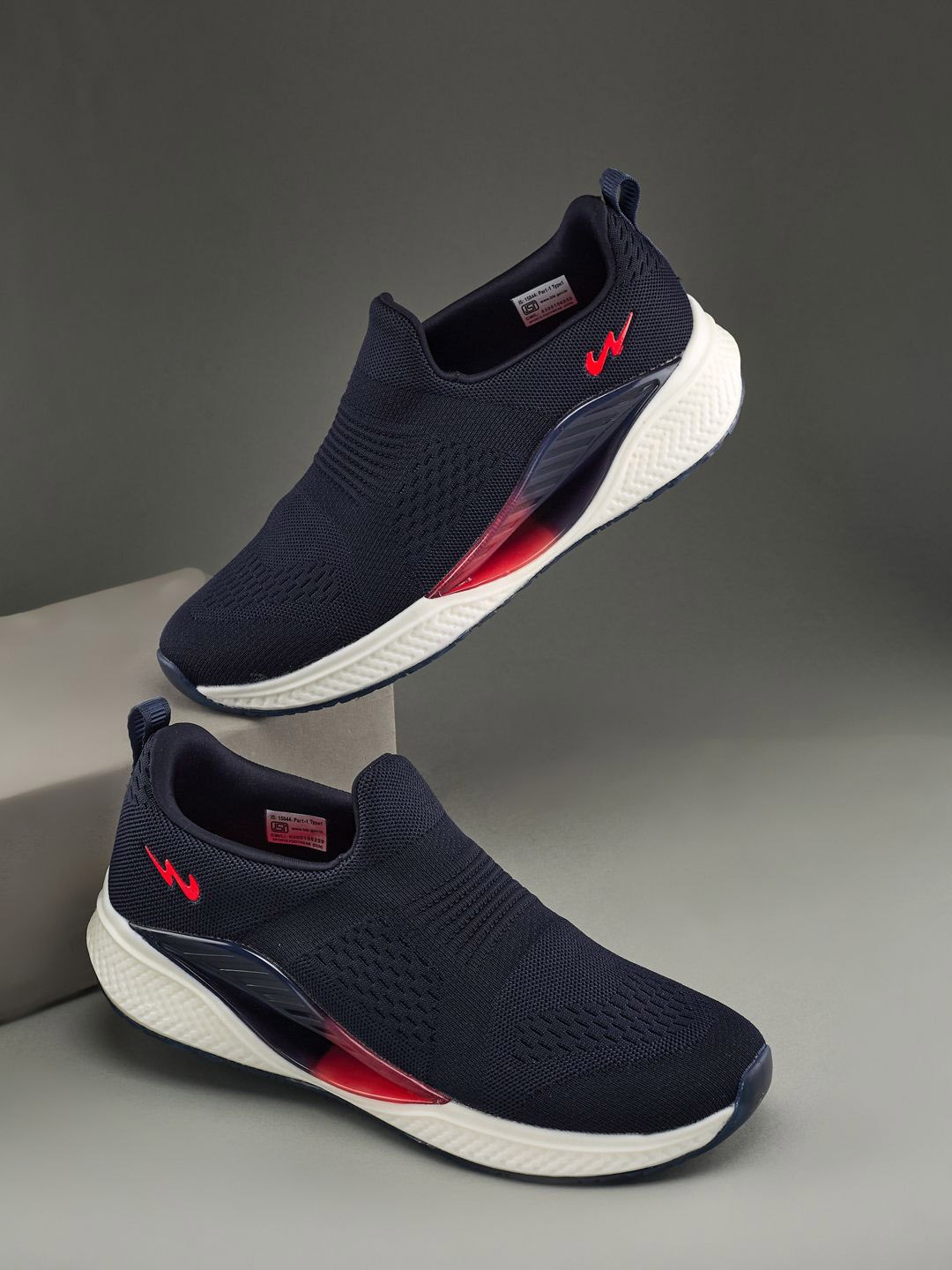 

Campus Men Woven Design Slip-On Sneakers, Navy blue