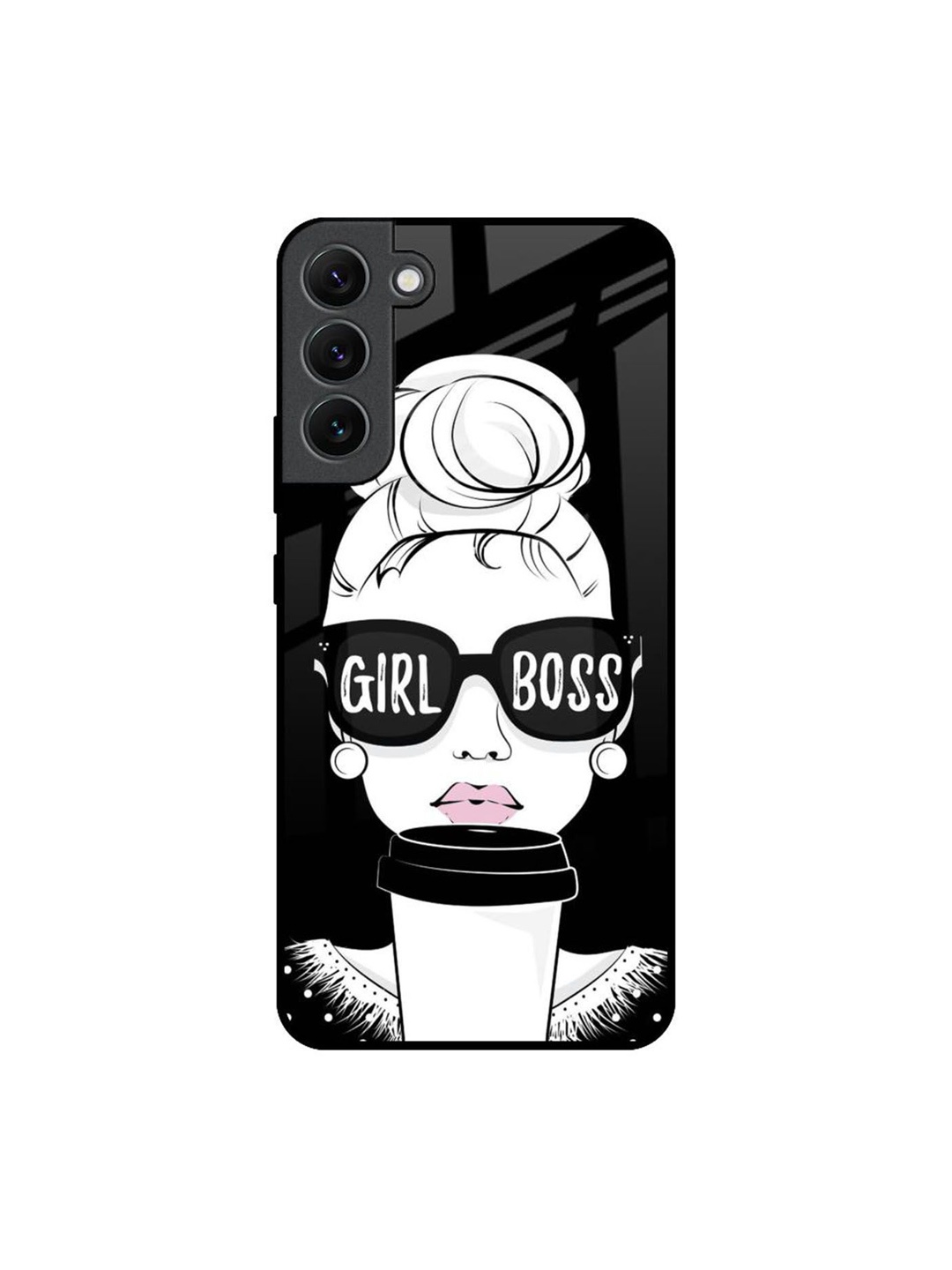 

QRIOH Girl Boss Printed Samsung Galaxy S22 Plus Back Case, White