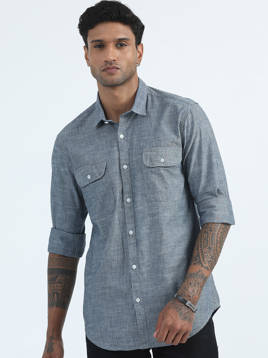 

MYLANA Men Standard Opaque Casual Shirt, Grey