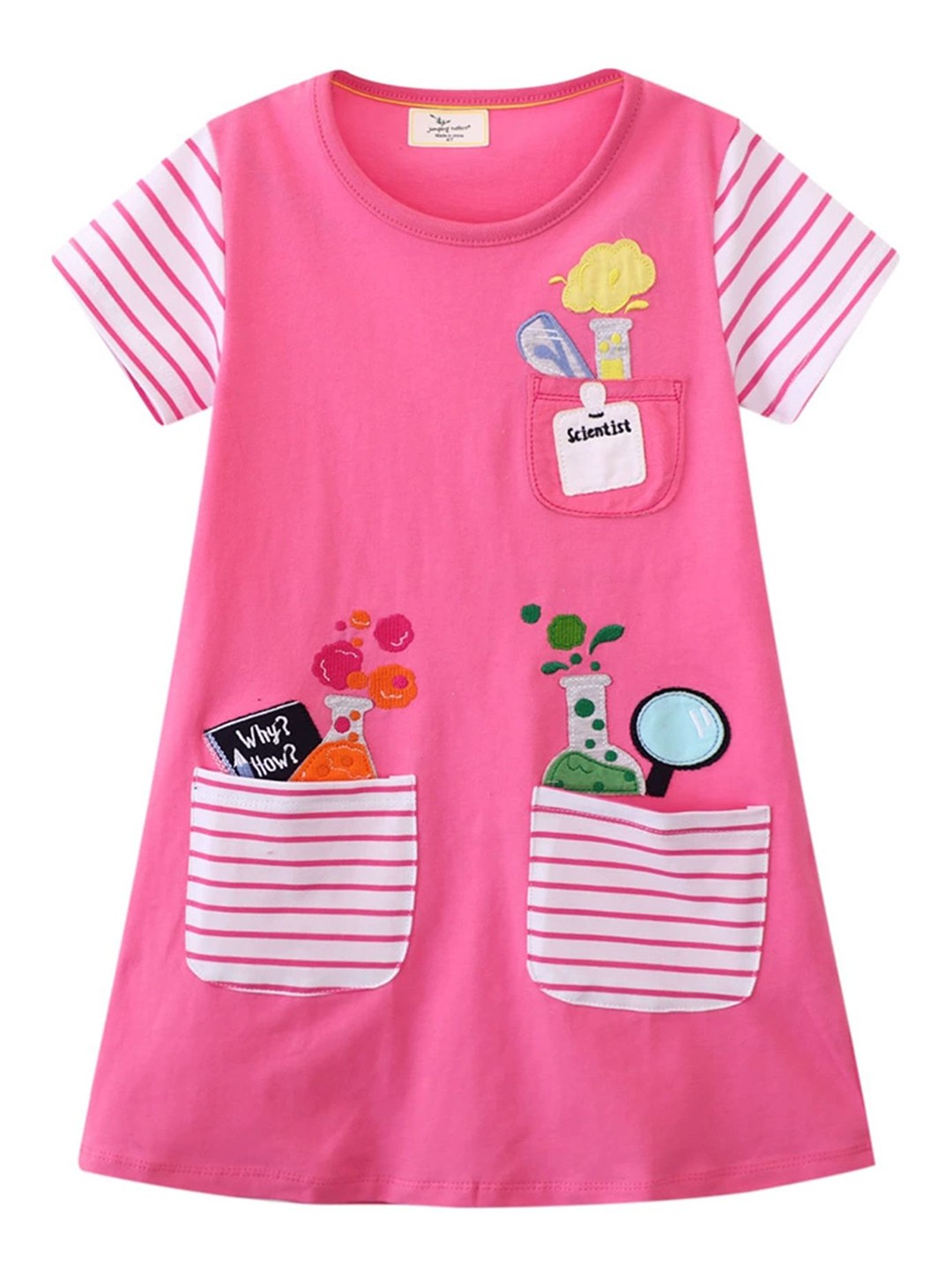 

LULU & SKY Girls Printed Nightdress, Pink