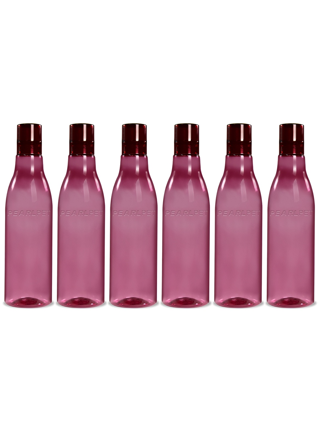 

Pearlpet Delight Maroon 6 Pieces BPA Free Water Bottles 1L Each