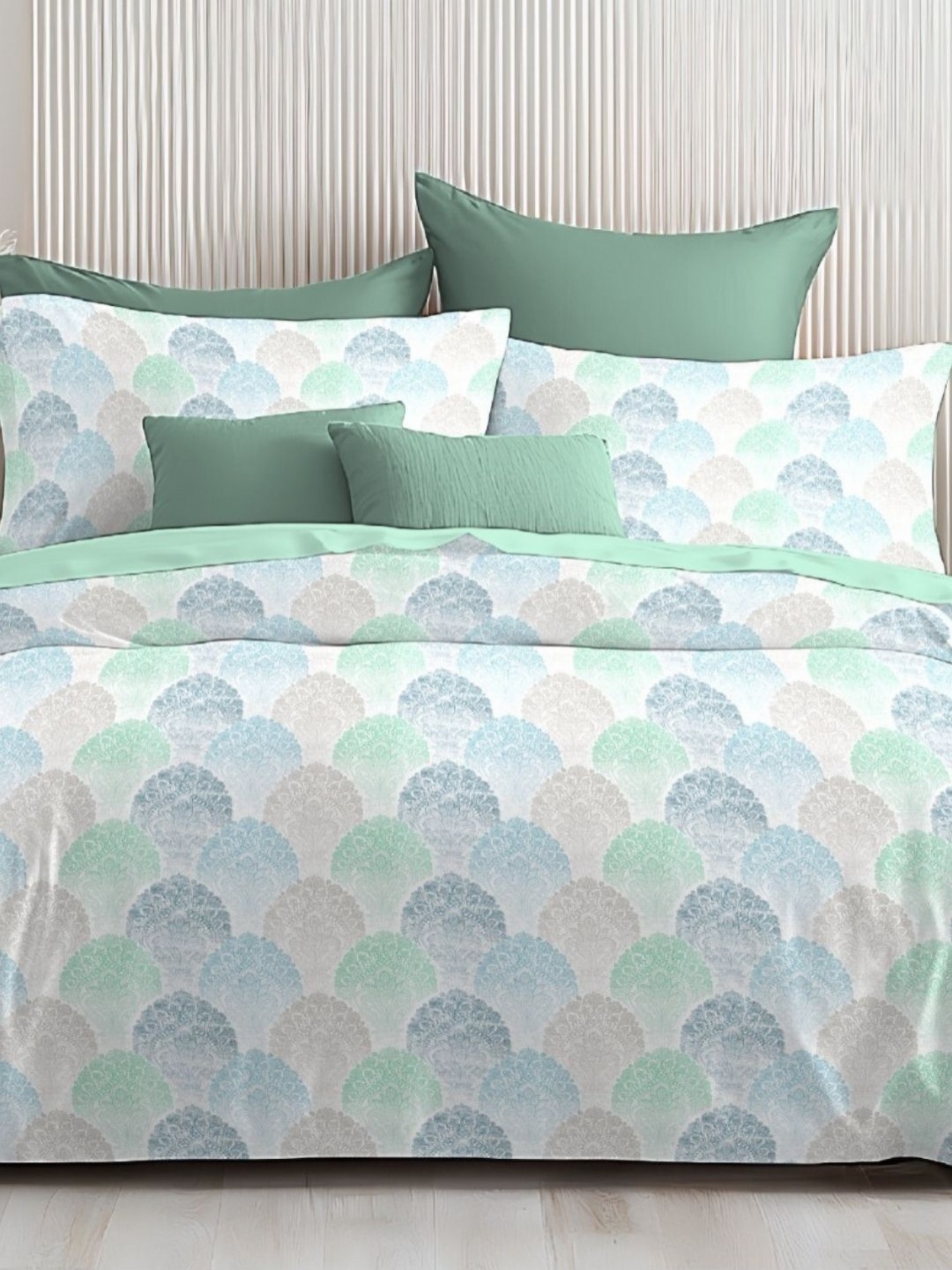 

Sleeping Owls- because your sleep matters Pure Cotton Queen Bedsheet Set 2.29m x 2.54m, Green