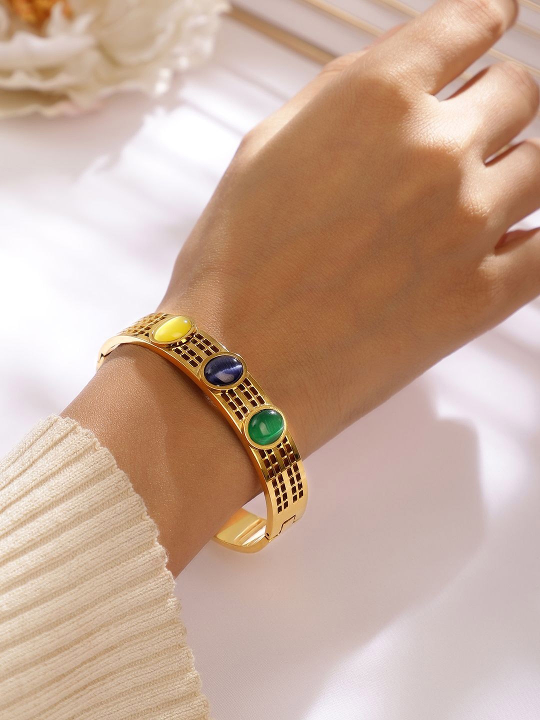 

Rubans Women Gold-Plated Bangle-Style Bracelet