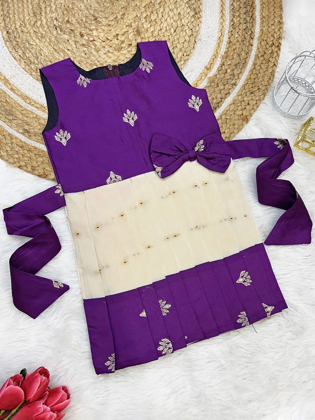 

FELIZ THE DESIGNER STUDIO Jacquard Dress, Purple