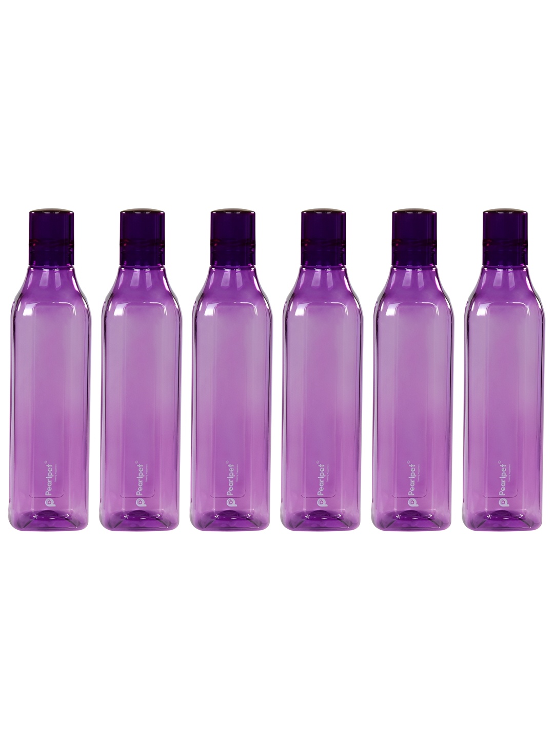 

Pearlpet Purple Set of 6 Plastic Water Bottle