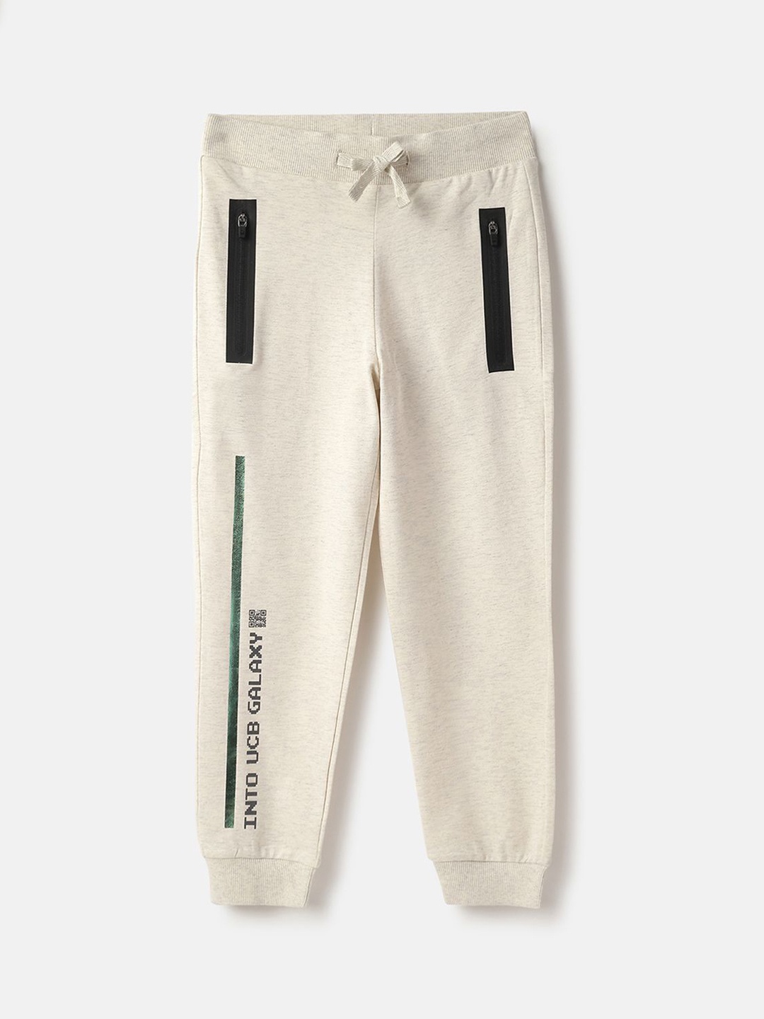 

United Colors of Benetton Boys Printed Pure Cotton Joggers, Beige