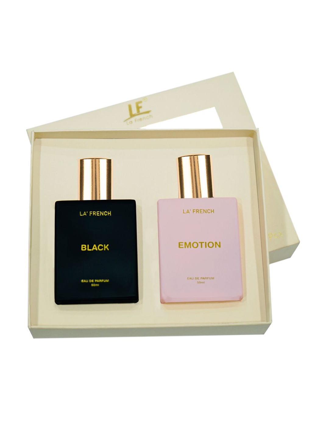 

La French Set Of 2 Black & Emotion Long Lasting Eau De Parfum - 50 ml Each, Pink