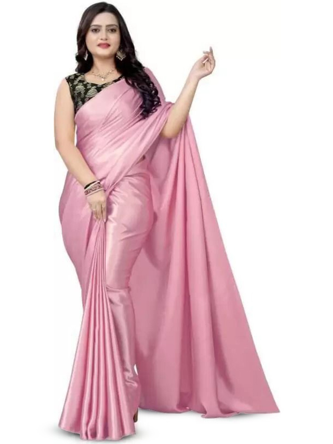 

Florence Satin Saree, Pink