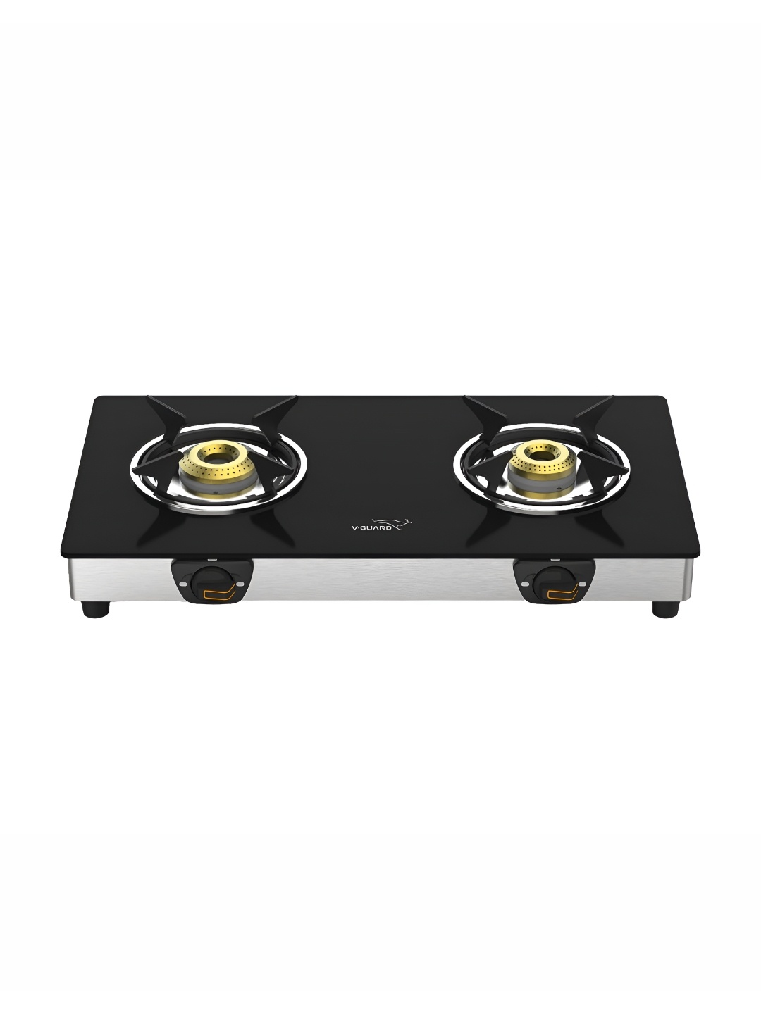 

V-Guard Black 2 Burners Glass Manual LPG Gas Stove