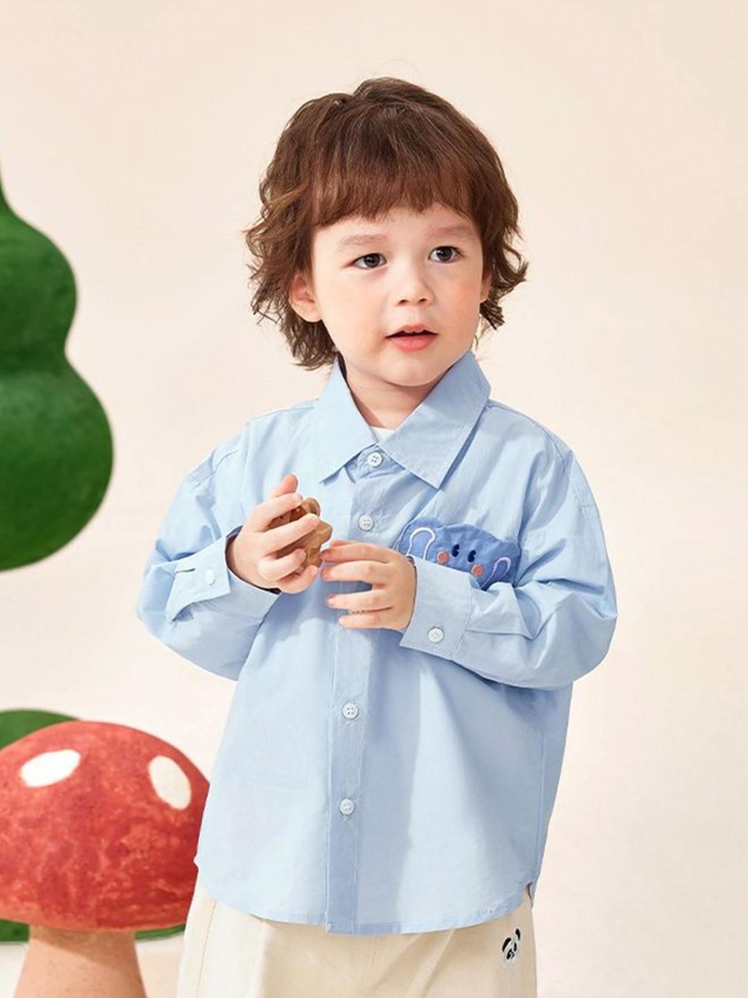 

LULU & SKY Boys Opaque Casual Shirt, Blue