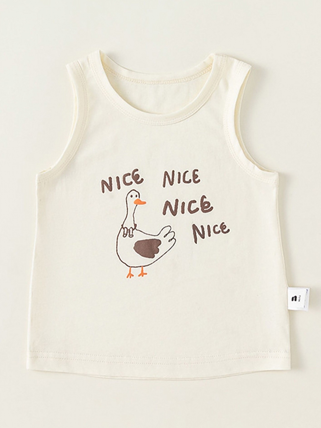 

LULU & SKY Boys Graphic Printed Round Neck Cotton Relaxed Fit T-shirt, Beige
