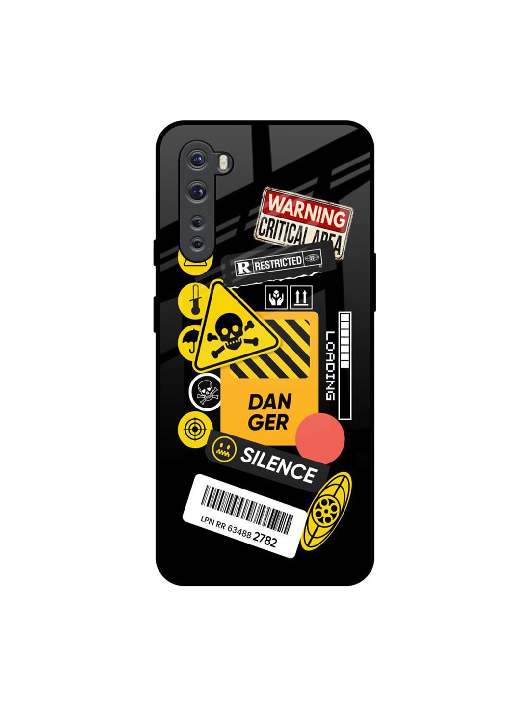 

QRIOH Danger Signs Printed OnePlus Nord Back Case, Yellow