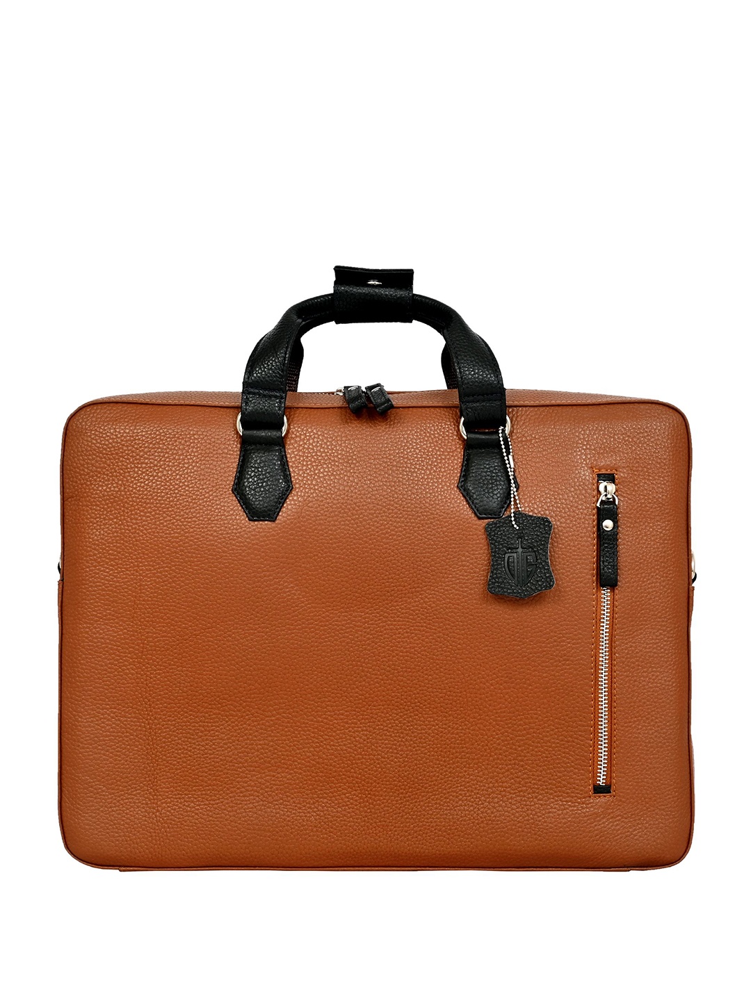 

HOUSE OF OLIVEGREEN Unisex Leather Laptop Bag, Tan