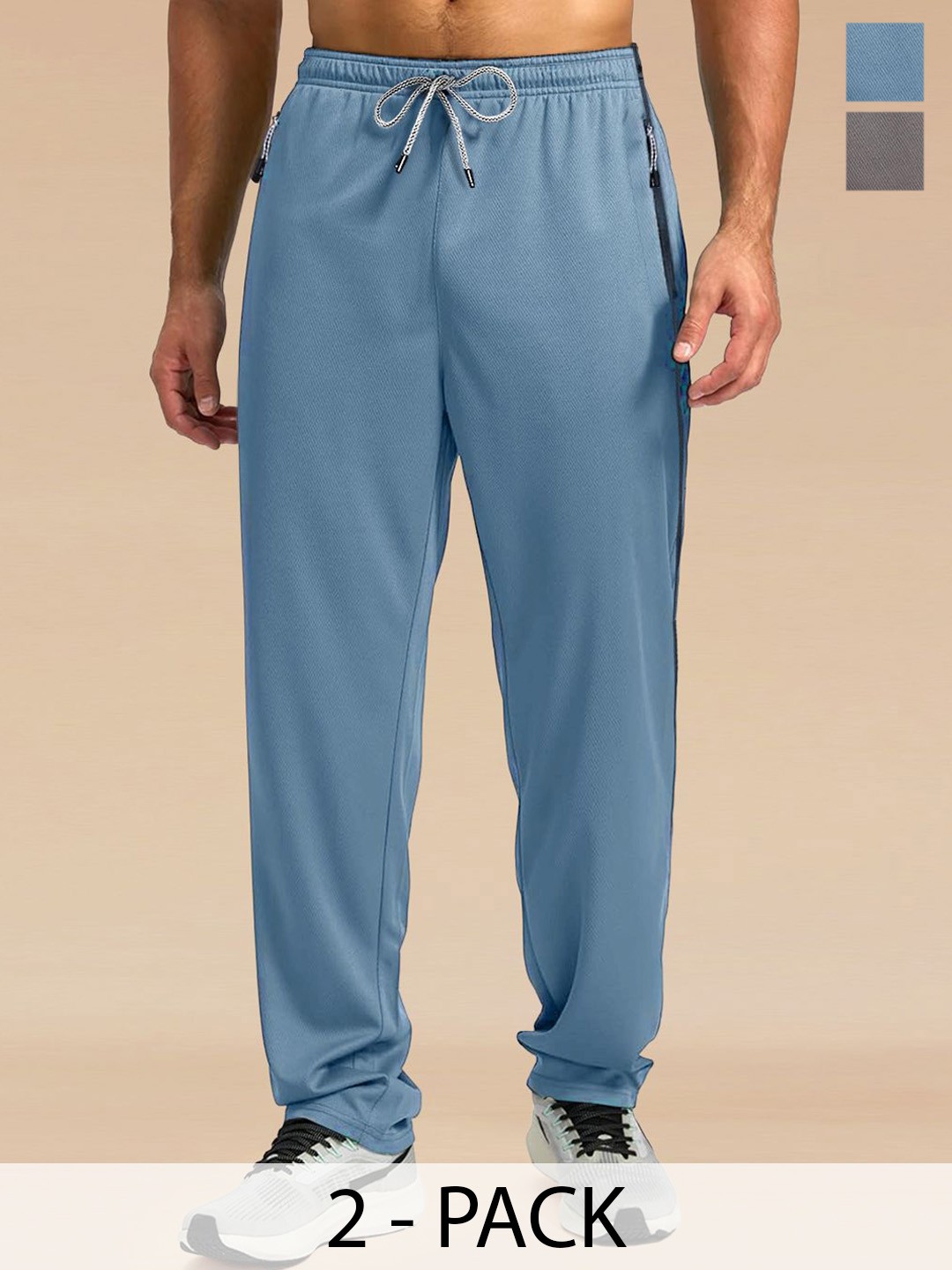 

Moda Rapido Pack Of 2 Mid Rise Track Pants, Blue