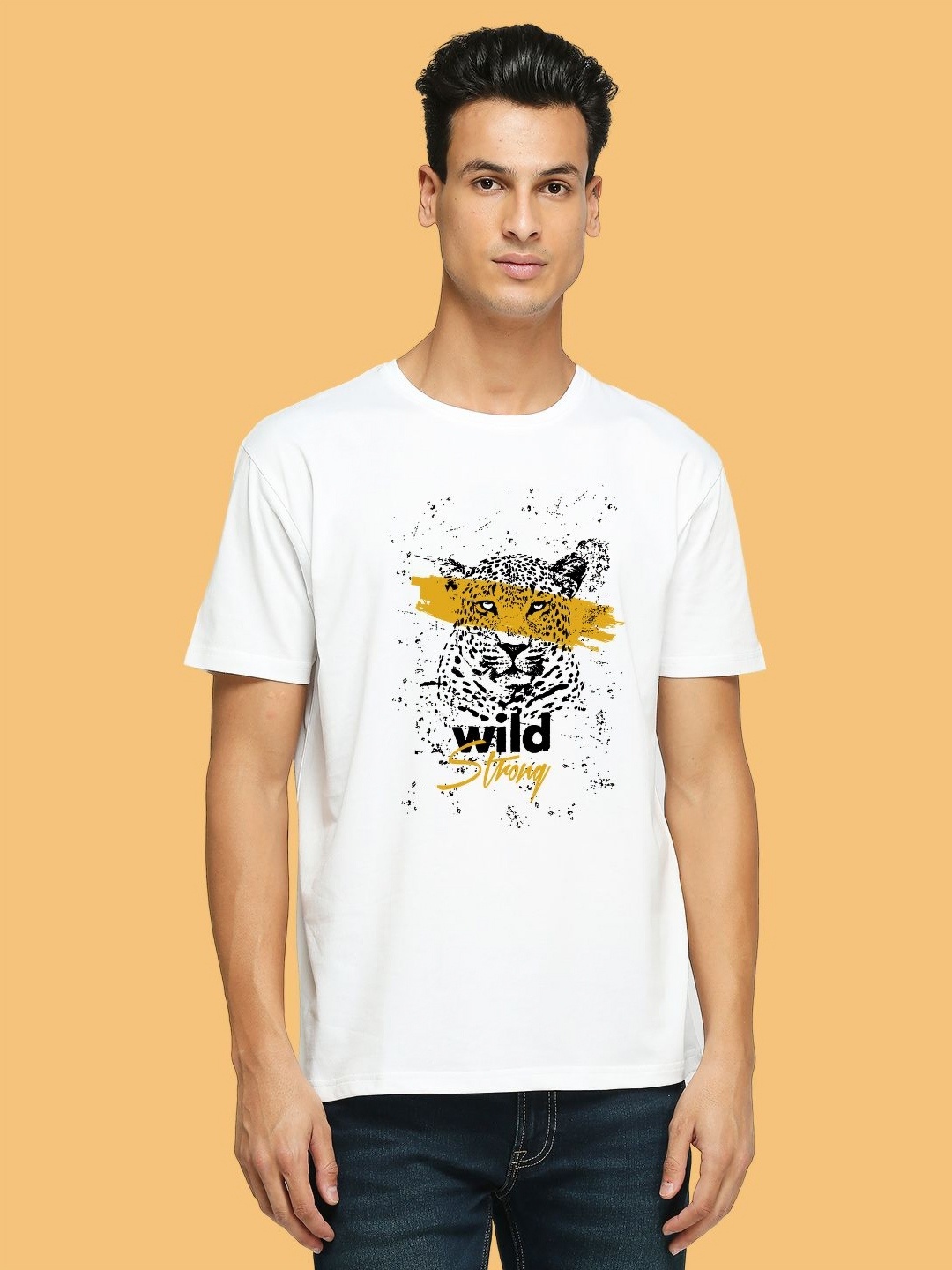 

Wear Your Opinion Men Graphic Printed Round Neck Cotton T-shirt, White