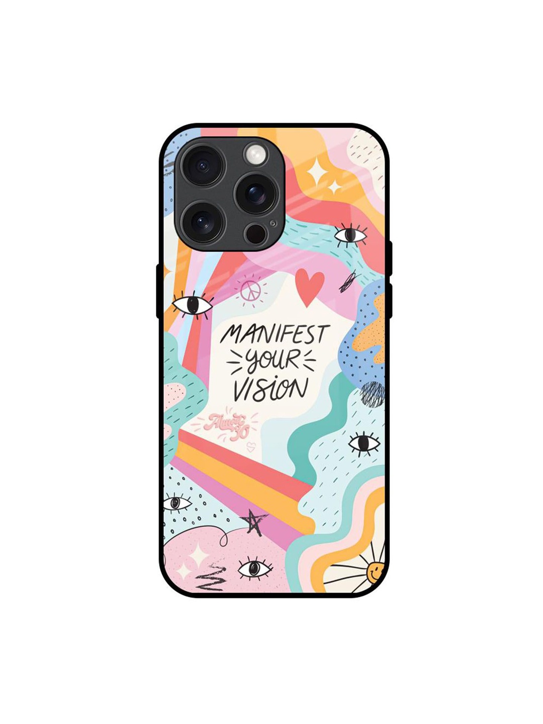 

QRIOH Vision Manifest Printed iPhone 15 Pro Max Back Case, Orange