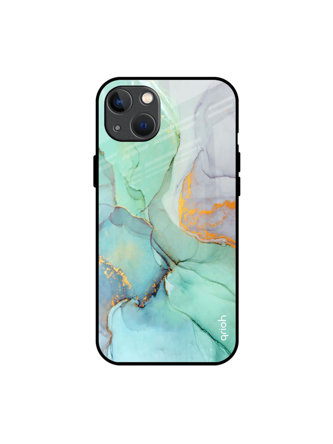 

QRIOH Green Marble Printed iPhone 13 Back Case