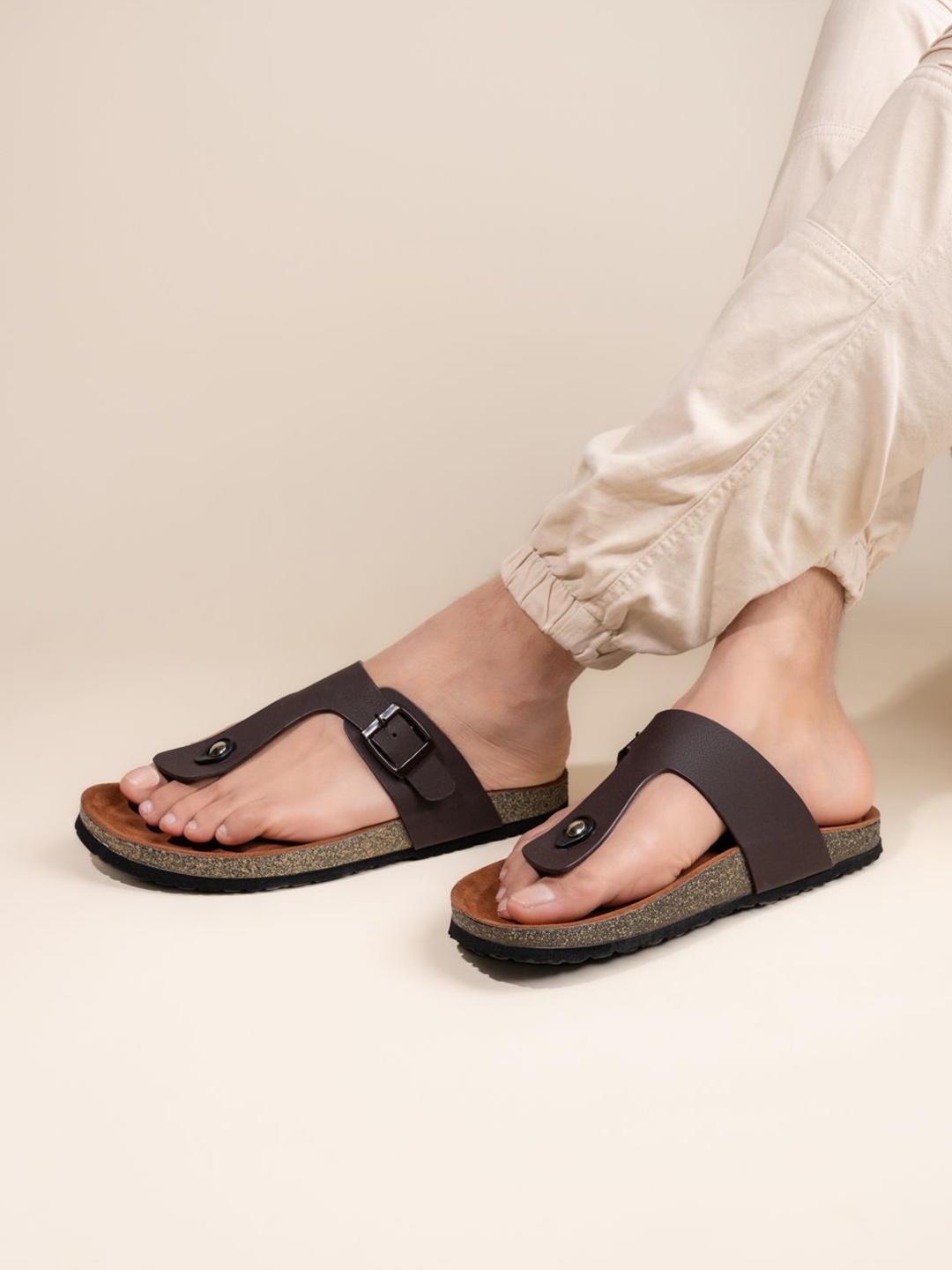 

Mast & Harbour Men Suede Comfort Sandals, Brown